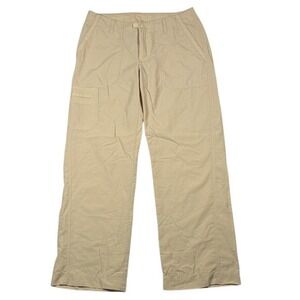 Patagonia Womens 8 Tan Khaki Cargo Hiking Pants Wide Leg Lightweight Outdoor